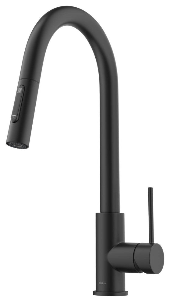 Oletto Pull-Down 1-Hole Kitchen Faucet, Matte Black, Model Kpf-3104mb