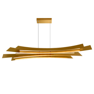 Candora Integrated LED Chandelier, Brass, 72 Inches