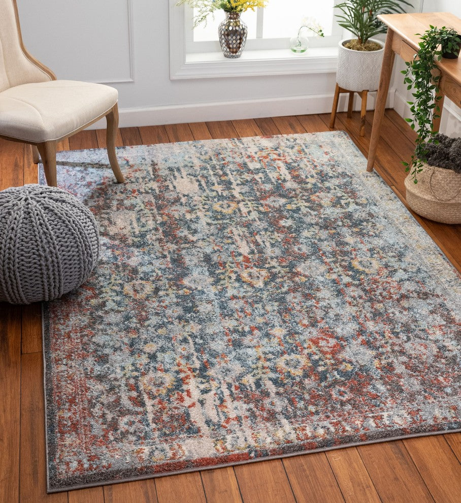 Well Woven Sydney Lyric Blue Vintage Bohemian 2''3"x7''3" Runner Area Rug