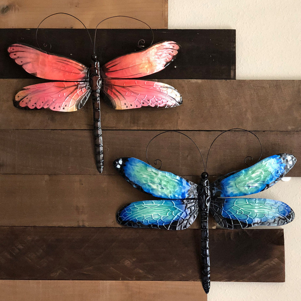 Dragonfly Wall Decor Red And Black