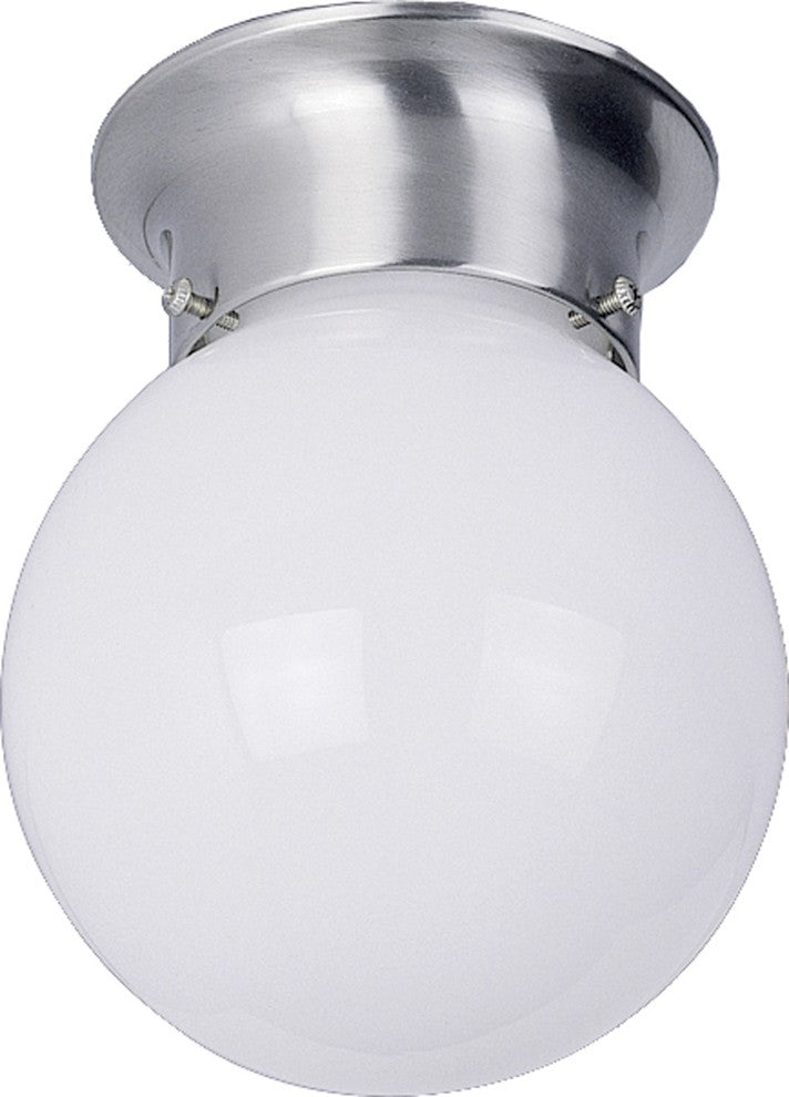 1-Light Brushed Nickel Interior Flush Mount