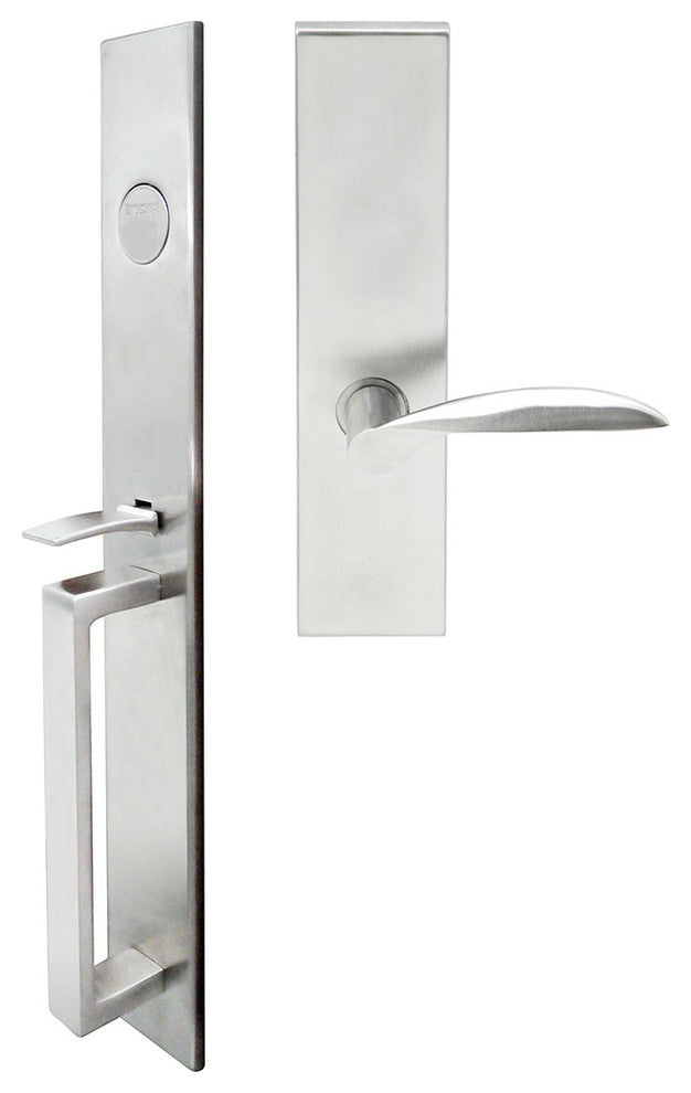 Stratus Lever, Mortise Dummy Handleset, Left Hand, Satin Stainless Steel