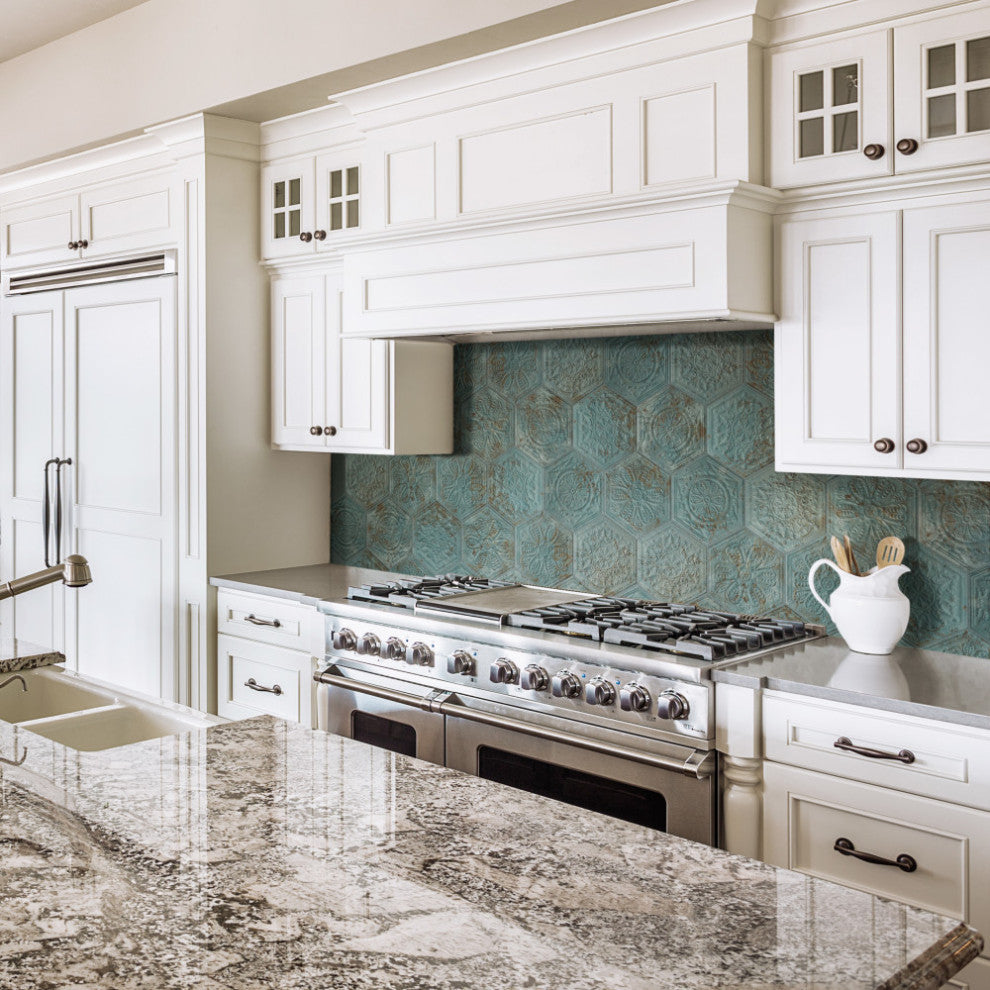 Zinc Hex Green Decor Porcelain Floor and Wall Tile