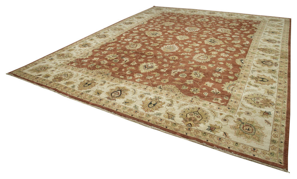 Rug N Carpet - Hand-Knotted Oriental 12' 0" x 15' 1" Large Oushak Area Rug