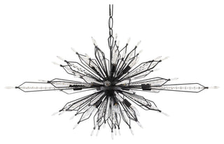 Varaluz 311N20 Orbital 20 Light 48"W Crystal Sputnik Chandelier - Carbon