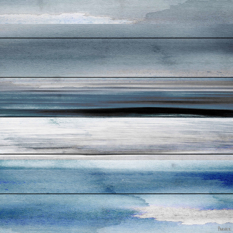 "Hurghada" Print on White Wood, 32"x32"