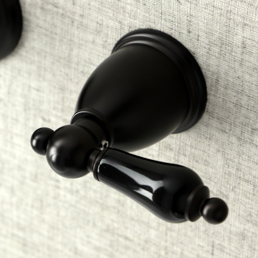 KS3125PKL Two-Handle Wall Mount Bathroom Faucet, Oil Rubbed Bronze