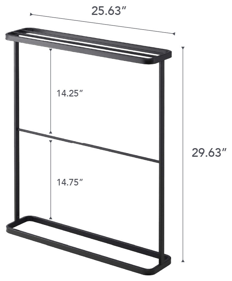 Tower Bath Towel Hanger, Black