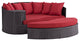 Modway Taiji Outdoor Patio Wicker Daybed, Espresso Red