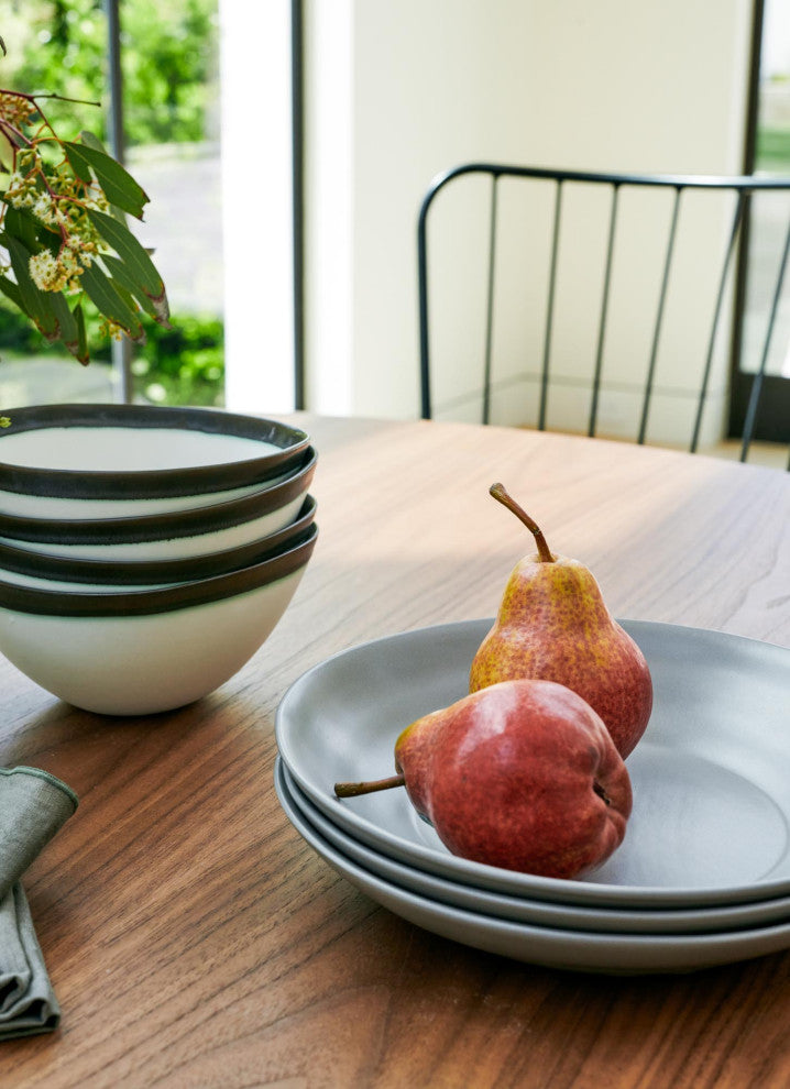 Ripple Soup Bowls, Set of 6, Black