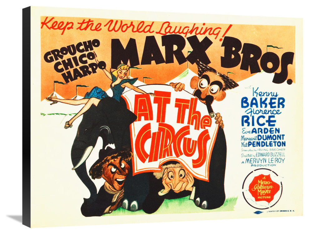 "Marx Brothers - At the Circus 07" Canvas by Hollywood Photo Archive, 30x23"