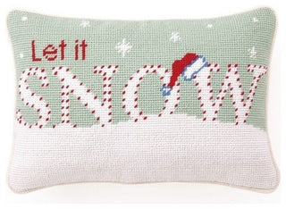 Let It Snow NeedlePoint Pillow