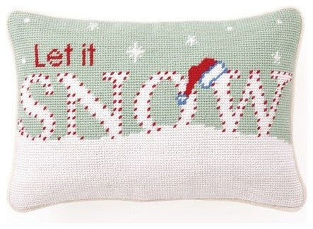 Let It Snow NeedlePoint Pillow