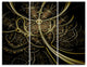 "Gold Metallic Fabric Pattern" Digital Canvas Print, 3 Panels, 36"x28"