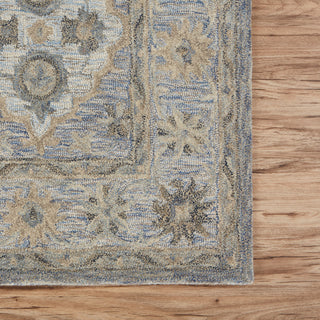 Blue Suzani Oriental Area Rug, 5' X 7'9"