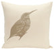 Colibri Print Pillow, Flax, 20"x20"