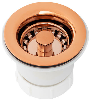 14" Round Hammered Copper Bar Sink, 2" Drain Opening, Polished Copper