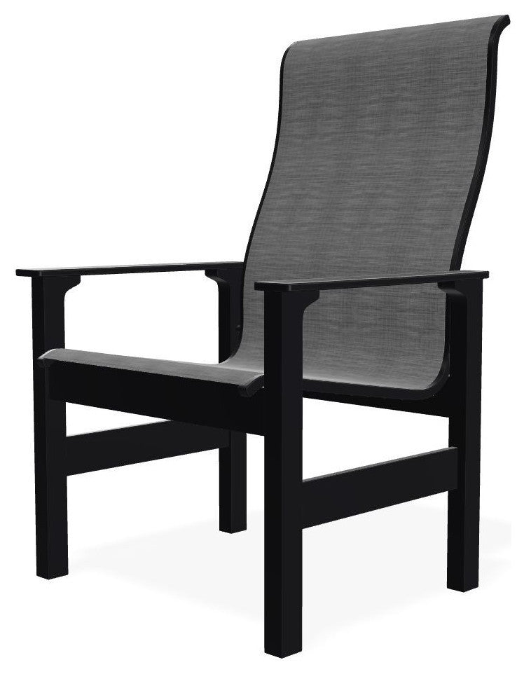 Leeward Sling Outdoor Armchair, Collect Charcoal/Black