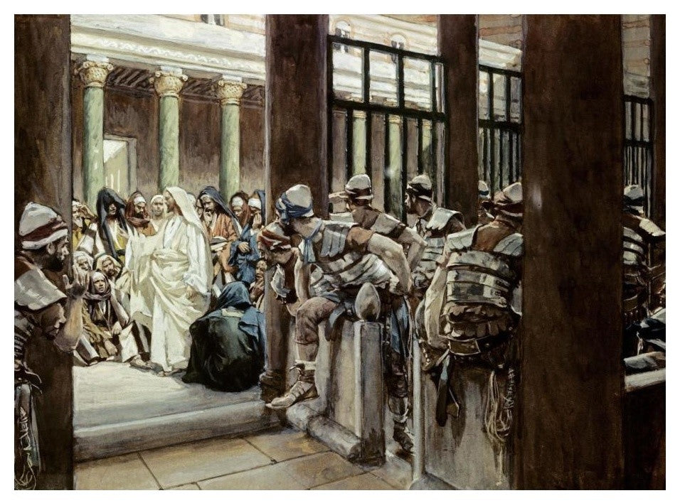 "But No Man Laid Hands Upon Him" Digital Paper Print by James Tissot, 24"x18"