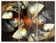 "Brown Fractal Artwork" Digital Metal Wall Art, 3 Panels, 36"x28"