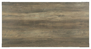 Wood and Metal Coffee Table, Rustic Oak and Black