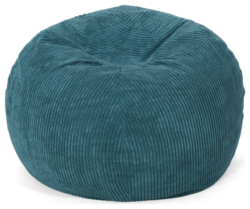 Spring 3 Foot Corduroy Beanbag, Dark Teal