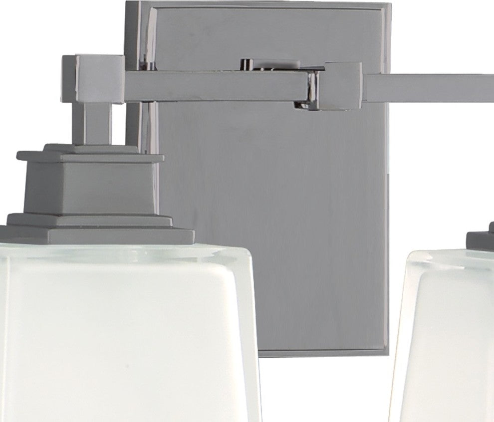 Berwick 2-Light Bath and Vanity With Glass Shade, Satin Nickel