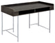 Benzara BM230049 Wooden Desk With Metal Base and Open Compartments, Brown