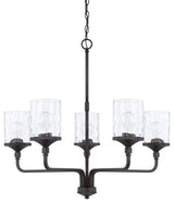 Capital Lighting 428851-451 Colton 5 Light 28"W Chandelier - Matte Black