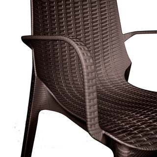 LeisureMod Kent Outdoor Dining Arm Chair