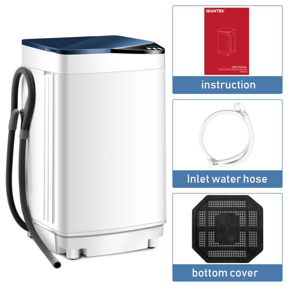 Full-Automatic Washing Machine 7.7 lbs Washer/Spinner Germicidal UV Light Blue
