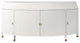 Fluted Dining Room Buffet Table, White Ivory Casegood, Luxury Credenza Cabinet