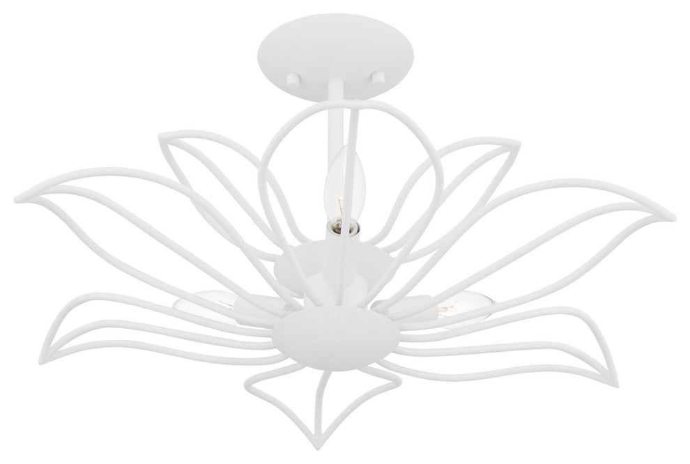 Quoizel TLH1722 Tallulah 3 Light 22"W Semi-Flush Bowl Ceiling - Sand White