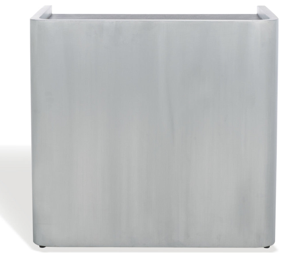 Safavieh Couture Ottawa WoodandAluminum Nightstand, Black/Silver