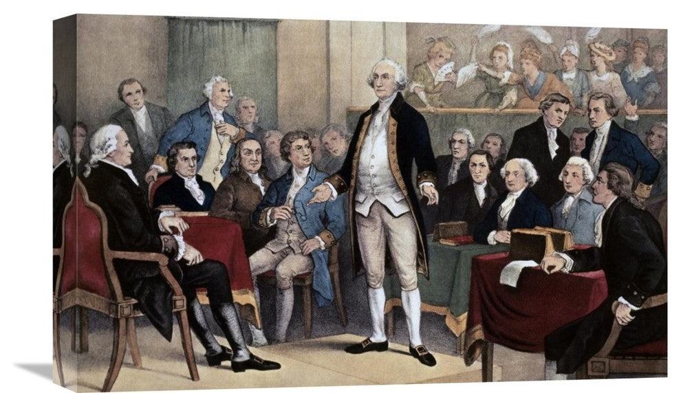 "Washington Appointed Commander in Chief" Artwork, 22"x13"