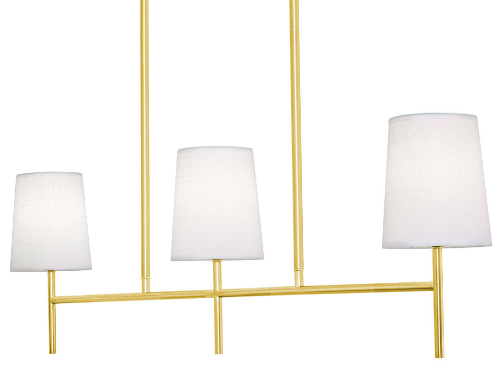 Rose 36'''' 3-Light Linear Pendant - Candelabra Base - Satin Brass