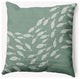 20x20" Escuela Nautical Decorative Indoor Pillow, Sage