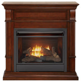 Duluth Forge Dual Fuel Ventless Gas Fireplace, 26,000 BTU, Remote, Auburn Cherry