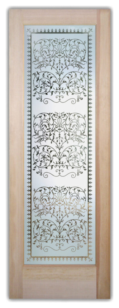 Pantry Door - Victorian Lace - Primed - 30" x 84" - Knob on Left - Push Open