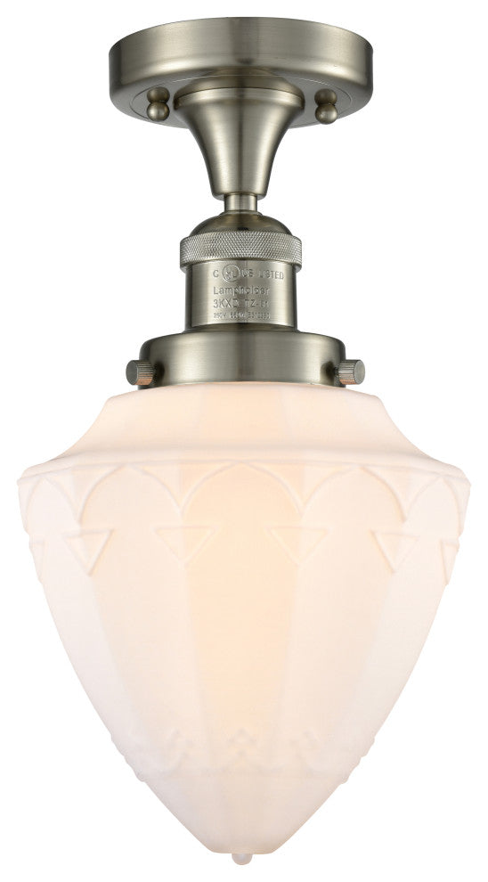 Innovations 517-1CH-SN-G661-7-LED 1 Light Semi-Flush Mount, Brushed Satin Nickel