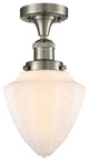 Innovations 517-1CH-SN-G661-7-LED 1 Light Semi-Flush Mount, Brushed Satin Nickel