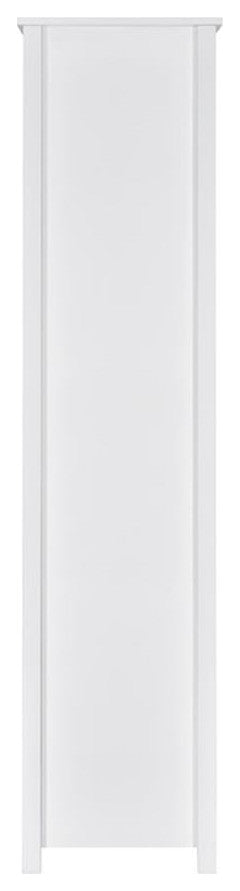 Pemberly Row 1-Drawer Contemporary Wood Bookcase with Open Back in White