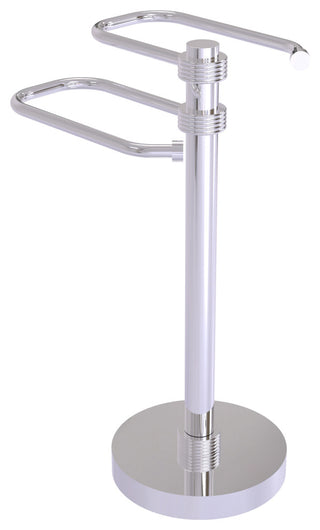 Free Standing Two Arm Guest Towel Holder, Polished Chrome