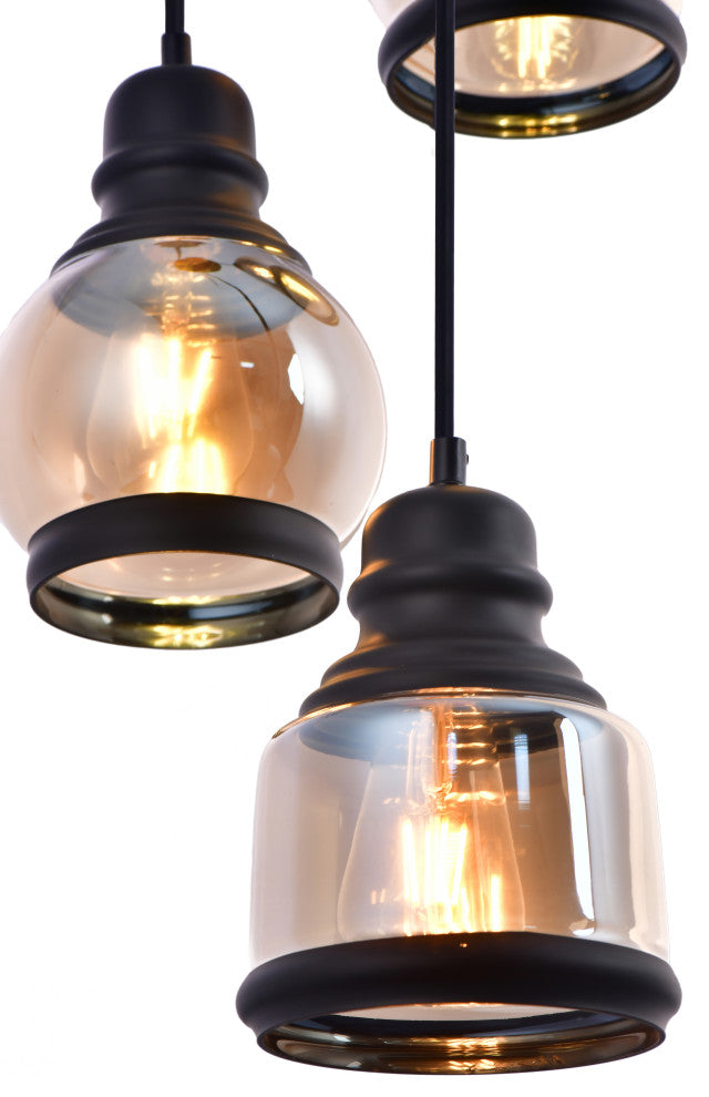 Lazzur Vaige 3 Light 13" Matte Black Pendant
