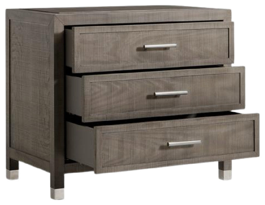 Gray Ash Wood Nightstand | Andrew Martin Raffles