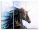 "Black Unicorn" Digital Metal Wall Art, 3 Panels, 36"x28"