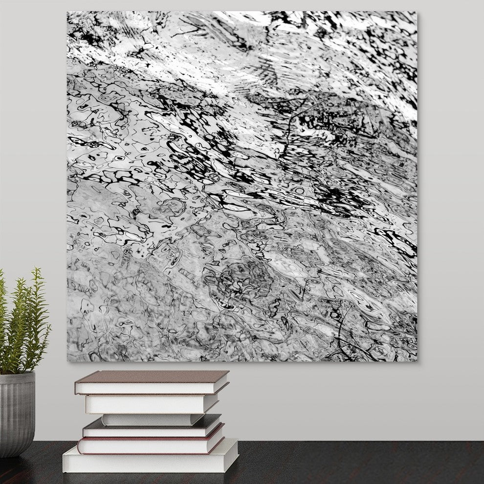 "Liquid Metal II" Wrapped Canvas Art Print, 16"x16"x1.5"