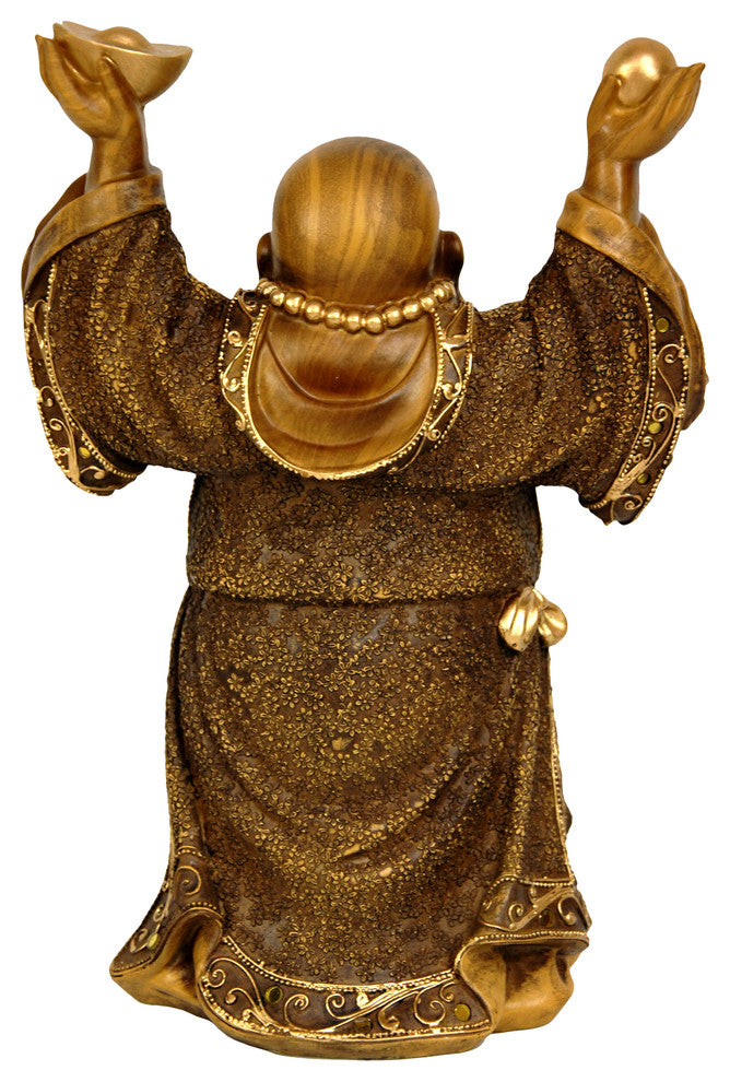12" Standing Prosperity Buddha Statue