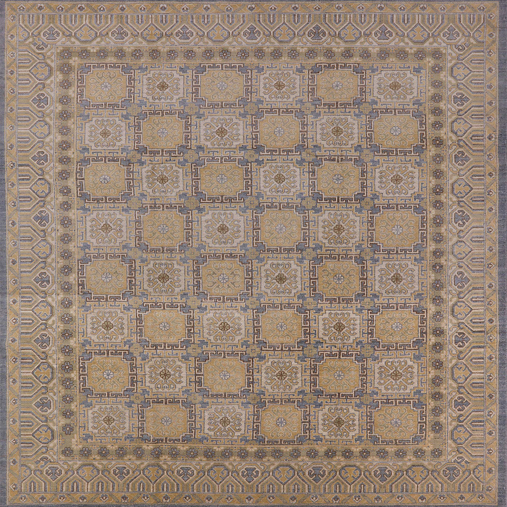 Ahgly Company Indoor Square Mid-Century Modern Area Rugs, 4' Square