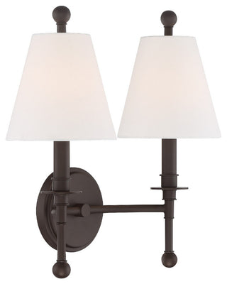 Riverdale 2 Light Dark Bronze Wall Mount